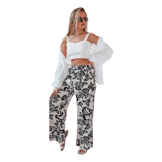 Sieviešu melnas bikses Flower UY2658