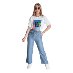 Sieviešu balts T-krekls Kindbe