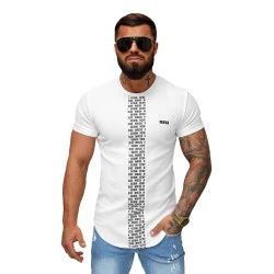 Vīriešu balts T-krekls Evin
