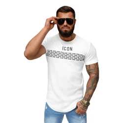Vīriešu balts T-krekls Icon2