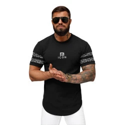 Vīriešu melns T-krekls Bicon