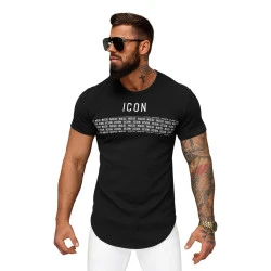 Vīriešu melns T-krekls Icon2