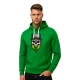 Vīriešu zaļš džemperis ar kapuci Skull PK4011