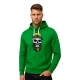 Vīriešu zaļš džemperis ar kapuci Skull PK4011