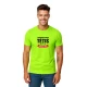 Neona zaļš Happy Daddy T-krekls (melns)