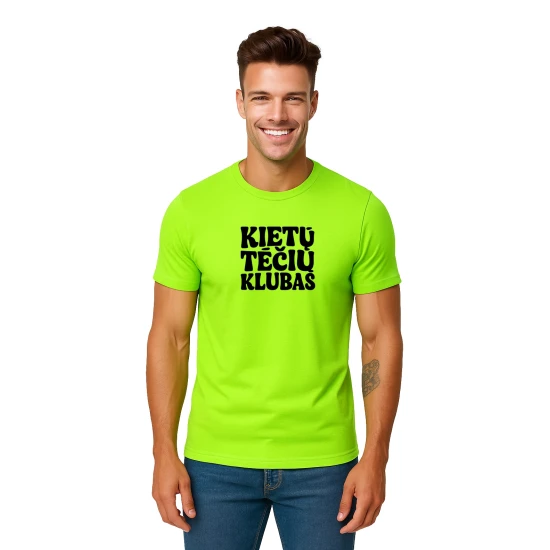 Vīriešu neona zaļš T-krekls Cool Dad (melns) PK4004