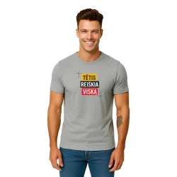 Gaiši pelēks T-krekls Tētis nozīmē visu