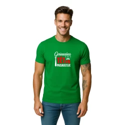 Zaļš T-krekls Labākais tētis pasaulē (balts)