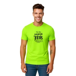 Vīriešu neona zaļš krekls Best Dad (melns)