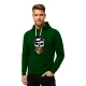 Tumši zaļš džemperis ar kapuci Galvaskauss un Pipe PK4013