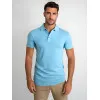 Vīriešu gaiši zils polo krekliņš Casual JS/8T80