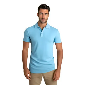 Vīriešu gaiši zils polo krekliņš Casual