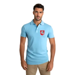 Vīriešu gaiši zils polo krekls Herb
