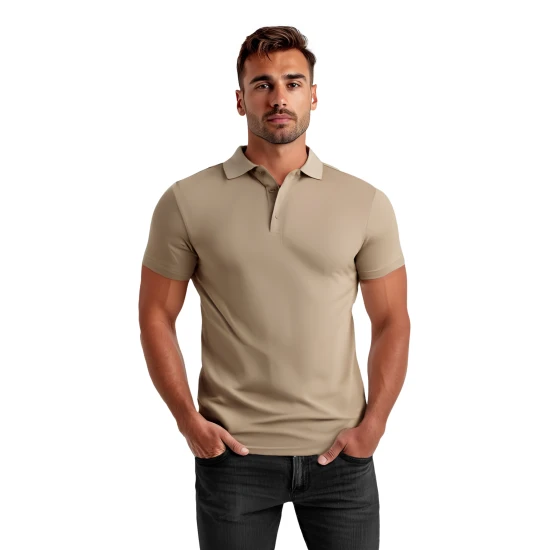 Vīriešu brūns polo krekliņš Casual JS/8T80