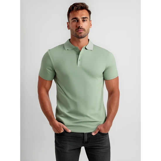 Vīriešu piparmētru polo krekliņš Casual JS/8T80