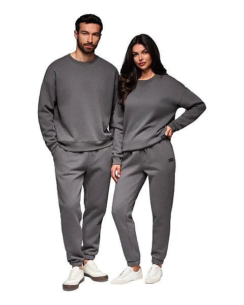Pelēks unisex ikdienas kostīms Couple
