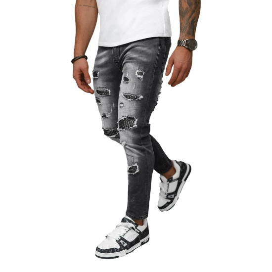 Vīriešu melni džinsi Monte NB/MP0152N