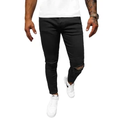 Vīriešu melni džinsi Santos