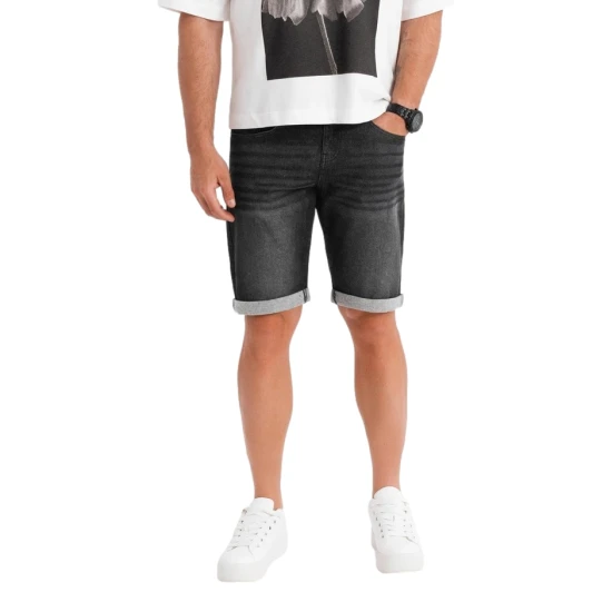 Vīriešu melni džinsa šorti Ragat Īsfilmas | Tilti