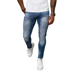 Vīriešu zili džinsi Monter