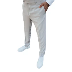 Elegantas vīriešu bikses gaiši pelēkā krāsā Rad