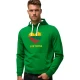 Vīriešu zaļš džemperis ar kapuci LTU