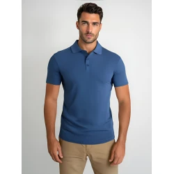 Vīriešu zils polo krekls Casual