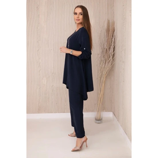 Sieviešu tumši zils komplekts Elis 28032