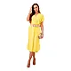 Women's yellow dress with belt Amber 29340