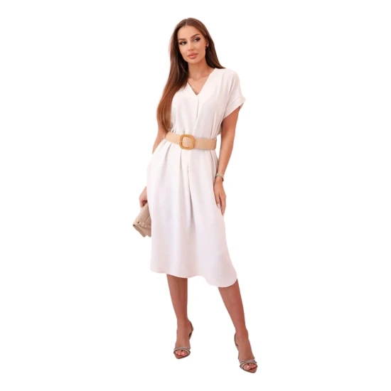 Sieviešu brūna kleita ar jostu Amber 23999