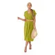 Women's light green dress with belt Amber 24037