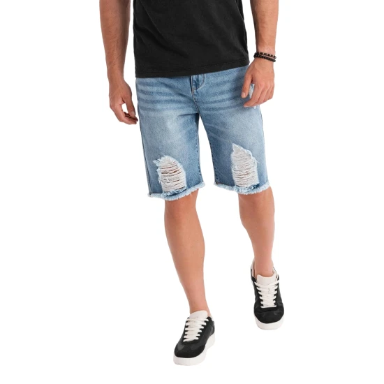 Vīriešu gaiši zili džinsa šorti Urban V2 OM-SRDS-0157