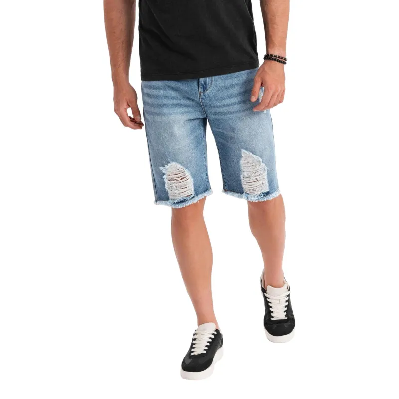 Vīriešu gaiši zili džinsa šorti Urban V2 OM-SRDS-0157