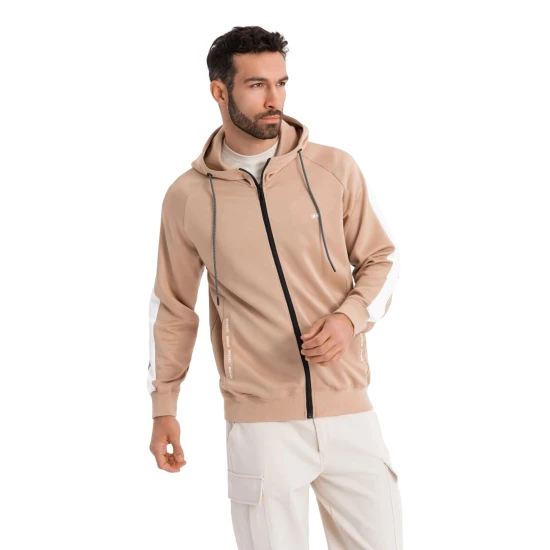 Vīriešu brūns džemperis Dan V4 OM-SSZP-0210