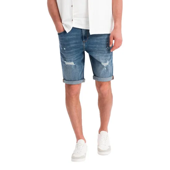 Vīriešu zili džinsu šorti Braco V2 OM-SRDS-0186