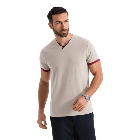 Vīriešu brūns krekls Brak V2 OM-TSCT-0198