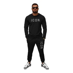 Vīriešu melns džemperis Icon