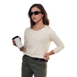 Sieviešu brūna blūze ar kulonu Minimoda