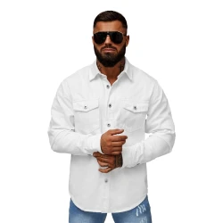 Vīriešu balts džinsa krekls Tol