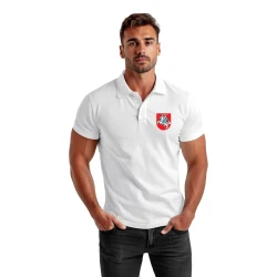 Vīriešu balts polo krekls Herb