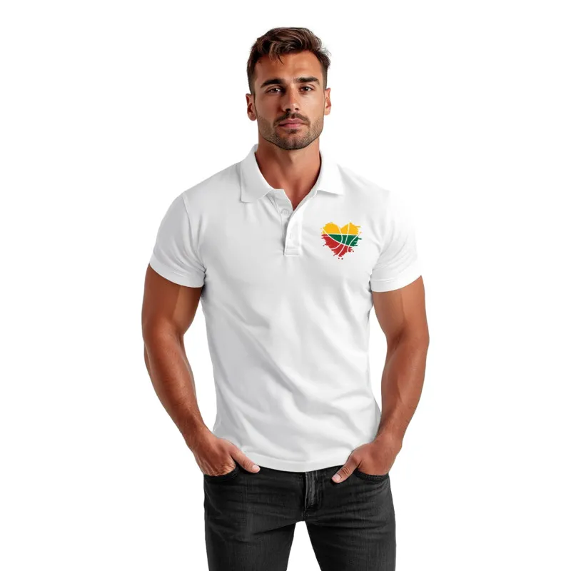 Vīriešu balts polo krekls Heart JS/8T80