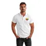 Vīriešu balts polo krekls Heart