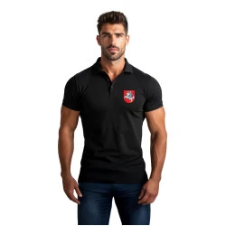 Vīriešu melns polo krekls Herb