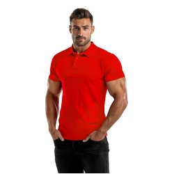 Vīriešu sarkans polo krekls Casual
