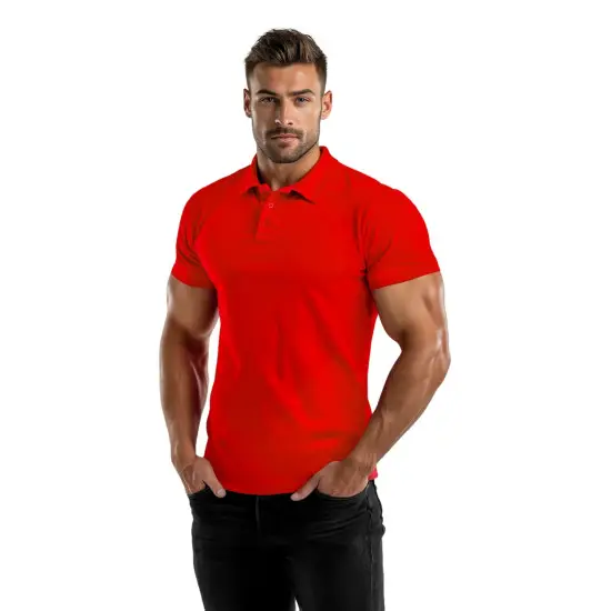 Vīriešu sarkans polo krekls Casual JS/8T80/18