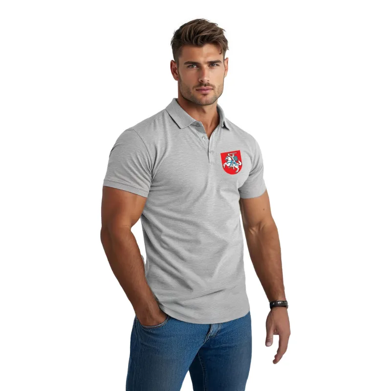 Vīriešu pelēks polo krekls Herb JS/8T80
