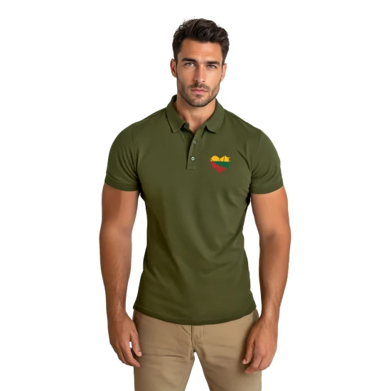Vīriešu haki krāsas polo krekliņš Heart JS/8T80