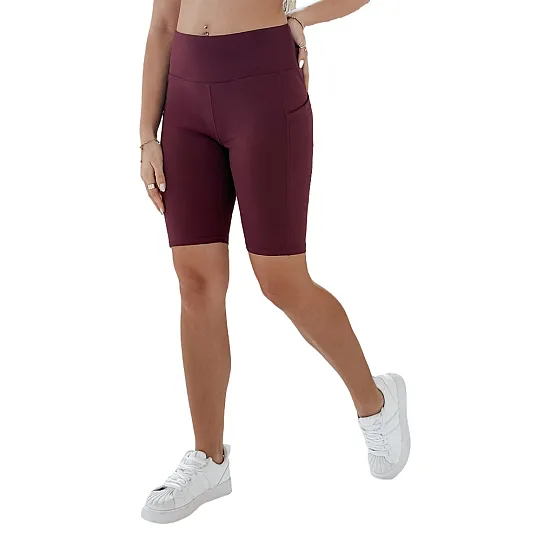 Damskie bordowe szorty sportowe Sport SY0422
