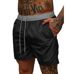 Vīriešu šorti melni/pelēki Renald