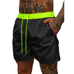 Vīriešu šorti melni/zaļi Renald